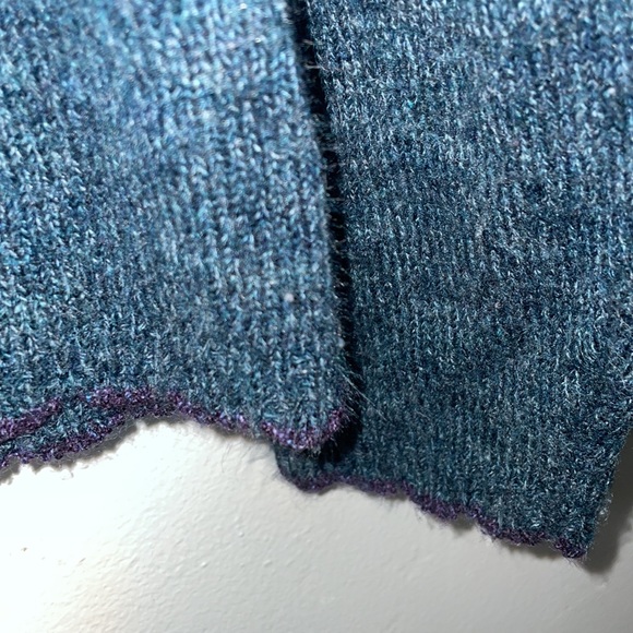 Vintage Turtleneck Sweater Grandma Cottagecore Boho Floral Flowers Size Medium - Picture 4 of 5